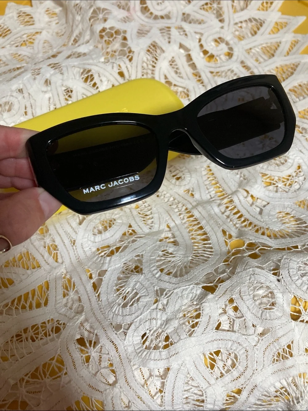 Marc Jacobs Black Sunglasses with Yellow Case